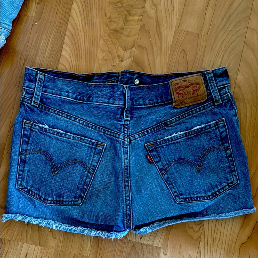 Levi's Blue Denim Cutoff Shorts